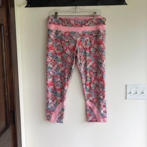 Floral Lululemon leggings, size 12
